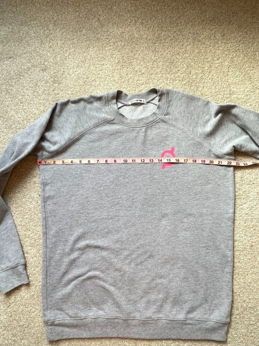 Peloton Gray Sweatshirt with Pink Peloton Logo - Small - Picture 6 of 16
